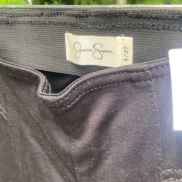 Jessica Simpson Black Flare Dress pants size 4/27 Black - Picture 2 of 8